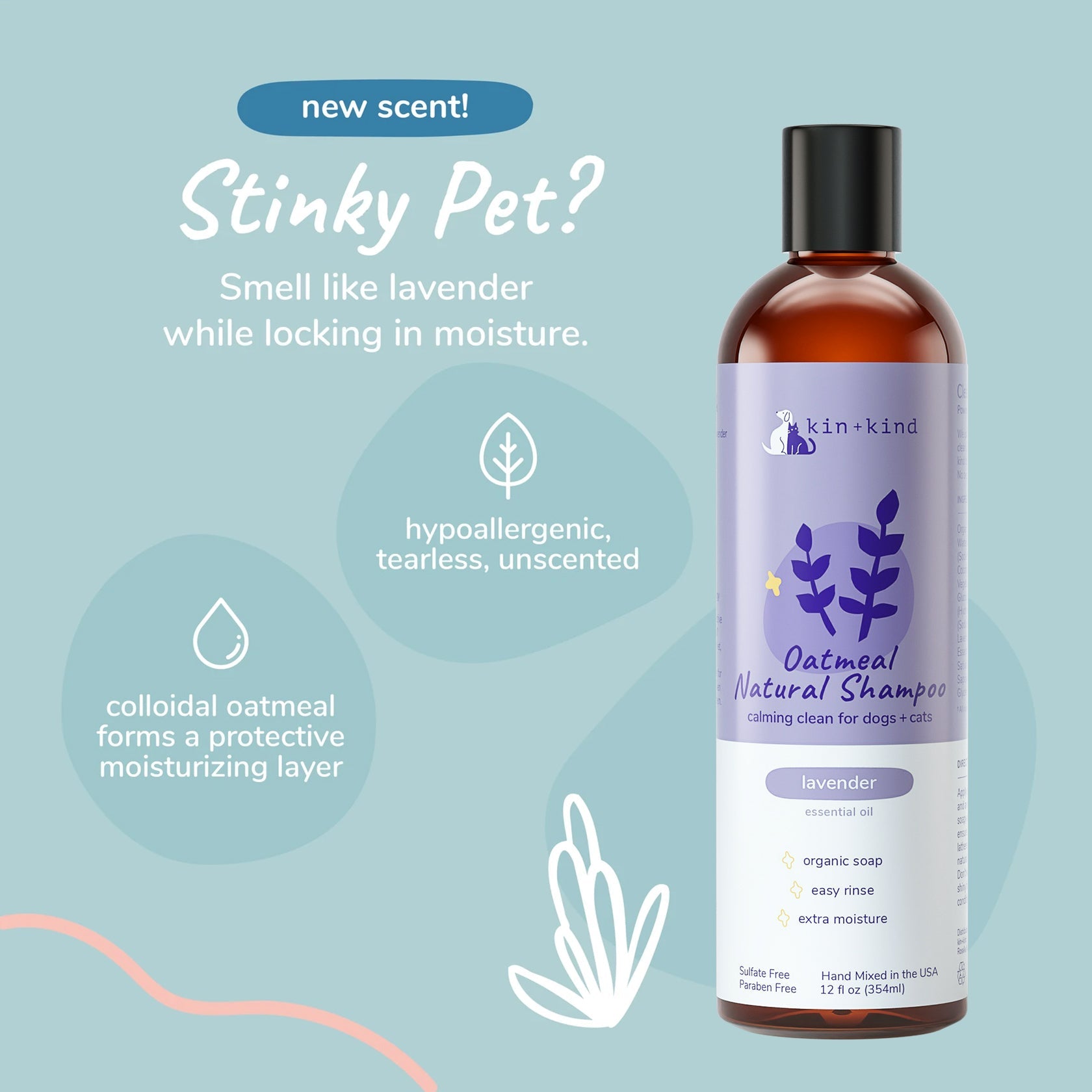 Kin+Kind Oatmeal Lavender Shampoo
